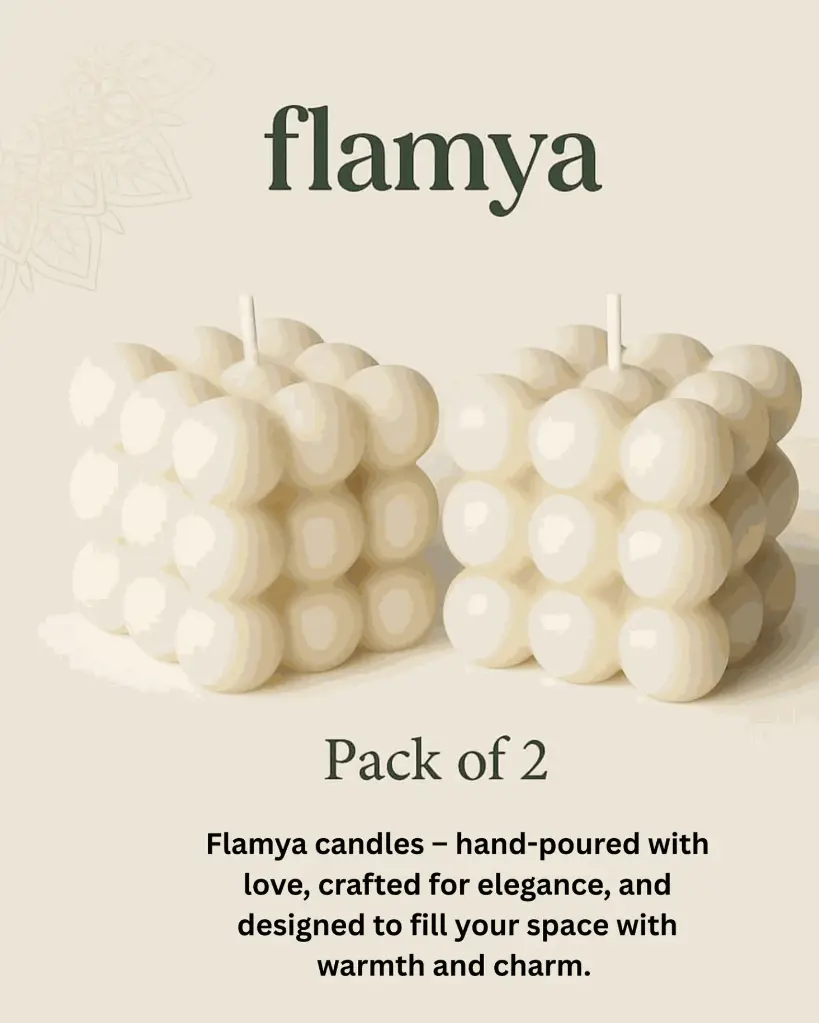 Flamya candles – hand-poured with love, crafted for elegance, and designed to fill your space with warmth and charm..webp