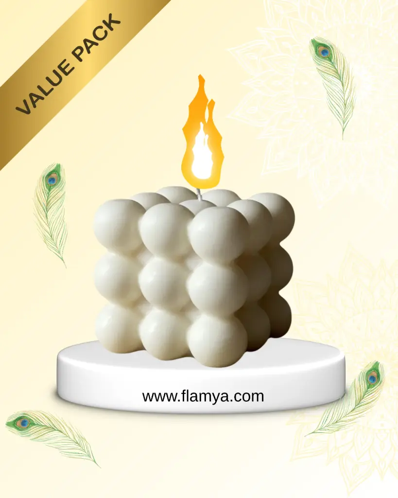 Pack of 2 – Customized Bubble Scented Candles | Vibrant Colors & Irresistible Fragrance"